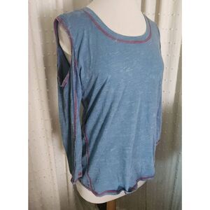 T50 Panhandle Slim country western cold shoulder knit top